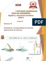 Semana10-Paralelismo, Ortogonalidad y Aplicaciones de Vectores