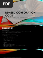 Revised Corporation Code - Dissolution and Liquidation