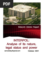 Interpol: Nature, Legal Status and Power