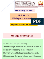 Power Quality (8EP04) : Unit No. 5 Wiring and Grounding