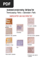 Accelerated Corrosion Testing: Salt-Spray Test: Thermal Spraying + Paints Galvanisation + Paints