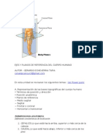 Ejes y Planos de Referencia Del Cuerpo Humano