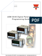 UDM 35/40 Digital Panel Meter Programming Guide