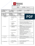 Excavation Job Safety Analysis