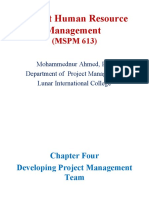 Chapter Four - Project Human Resource Management