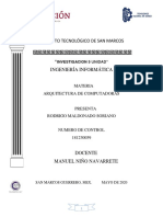 INVESTIGACIÓN - ARQUITECTURA de Computadoras 5 UNIDAD