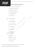 Ejercicios de Derivadas 9 Orden Superior