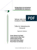 Informe Sobre El Proceso de Gestión de Talento Humano