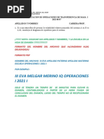 Tercera Evaluacion de Operaciones I 2021 I