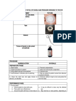 Application of Eye Patch, Eye Shield and Pressure Dressing To The Eye