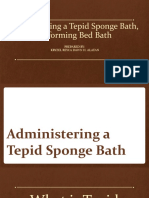 Administering A Tepid Sponge Bath, Performing Bed Bath