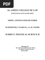 Al-Ameen College of Law: Model Answer Paper-December