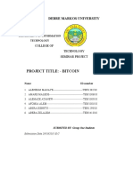 Project Title: - Bitcoin: Debre Markos University