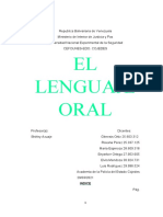 Trabajo de Lenguaje Oral