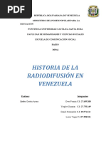 Historia de La Radio en Venezuela