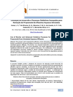 Utilizaçao de Biocarvao e Processos Oxidativos Avançados para Remoçao Do Propranolol de Efluentes Aquosos Simulados