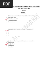 MCQ Module 1 RGPV Mathematics III