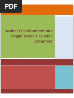 Business Environment and Organization's Mission Statement: Prague College