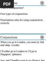 What Is A Conjunction? Four Types of Conjunctions Punctuations Rules For Using Conjunctions Correctly