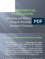 Environmental Forecasting: Meaning and Techniques Deepali Hiremath Assistant Professor