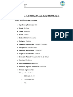 Proceso Cuidado de Enfermeria: Datos de Filiación Del Paciente