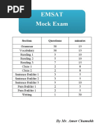 Emsat Mock Exam: Section Questions Minutes