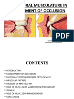 Role of Oral Musculature in Development of Occlusion