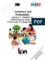 Statistics and Probability: Quarter 4 Module 21 Calculating The Slope and Y-Intercept of A Regression Line