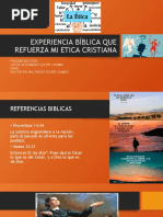 Experiencia Bíblica Que Refuerza Mi Etica Cristiana