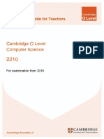 Cambridge O Level Computer Science: Pseudocode Guide For Teachers