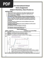 CL-IX CH-2 Chemistry Home Assignment - 2021-22