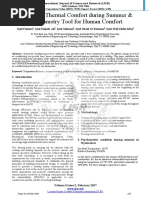 Design For Thermal Comfort During Summer & Psychometry Tool For Human Comfort