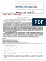 6º ANO - PORT - TAREFA 2 - Uso Do Dicionário