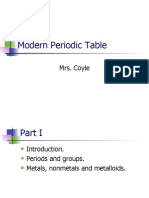 Modern Periodic Table: Mrs. Coyle