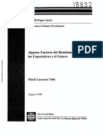 Algunos Factores Del Rendimiento Las Expectativas y El Genero.