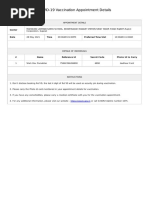 COVID-19 Vaccination Appointment Details: Center