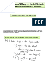 A Quick Run Through of 180 Years of Classical Mechanics - For Better Appreciation of Quantum Mechanics