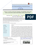 Beliefs and Barriers Associated With Vaccination Among The General Population in India