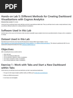 Hands-On Lab 5 - Different Methods For Creating Dashboard Visualizations With Cognos Analytics (45 Min)