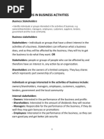 6) Stakeholders in Business Activities As Notes Final (D)