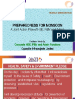 Preparedness For Monsoon: A Joint Action Plan of HSE, P&M and Admin