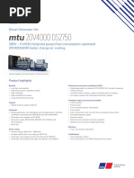 Mtu 20V4000 DS2750: Diesel Generator Set