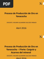 Proceso de Produccion de Oro Yanacocha