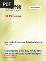 Ley de La Persona Adulta Mayor. Ley #30490