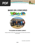 Bases Del Concurso Vecinal - Yo Quiero Mi Barrio Limpio