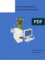 Manual para El Mantenimiento Preventivo y Corectivo Del Hardware