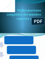 Malformaciones Congenitas Del Mienbro Superior y Mano