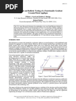 Development and Ballistic Testing of A Functionally Gradient Ceramic Metal Applique