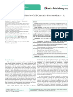 Factors Affecting Shade of All Ceramic Restorations - A Literature Review