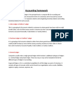 Accounting Homework: Definition of The Ledger